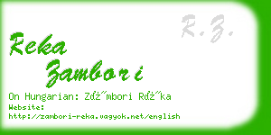 reka zambori business card